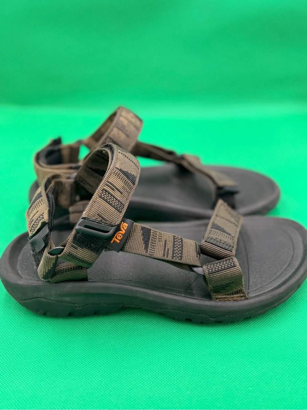 Teva Olive Green and Black Adjustable Strap Sandals - Hurricane XLT2